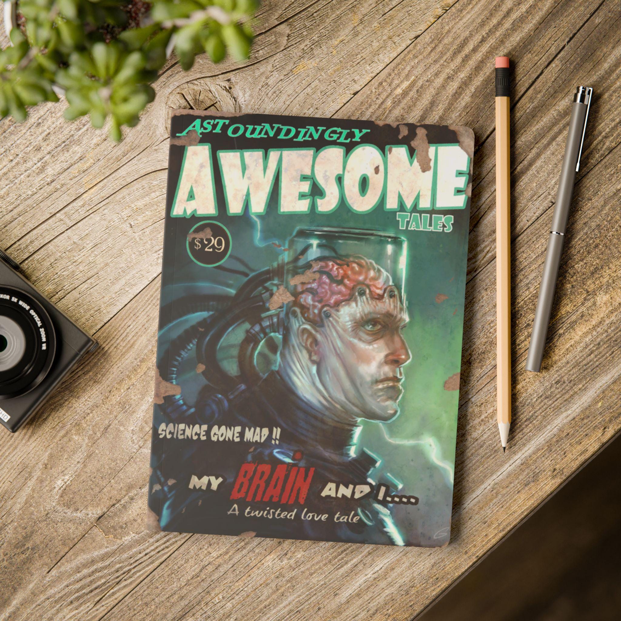 Fallout Astoundingly Awesome Tales Journal, Sci-Fi Notebook, Unique Gift for Writers, Brain & Sci-Fi Lovers, Perfect for Journaling