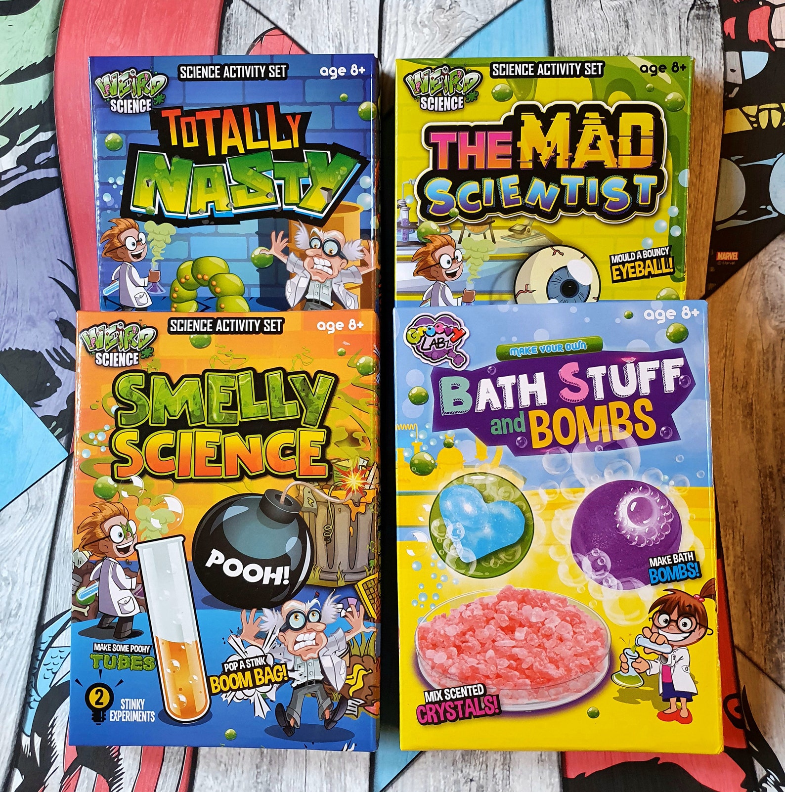 Children's gift box. 8 Science activity set. Make your Etsy