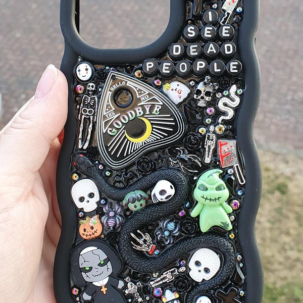 Gothic Horror Phone Case • Scary Slasher Style • Spooky Dark Aesthetic • Unique Handmade Cover. Iphone. Samsung. Google. Motorola.