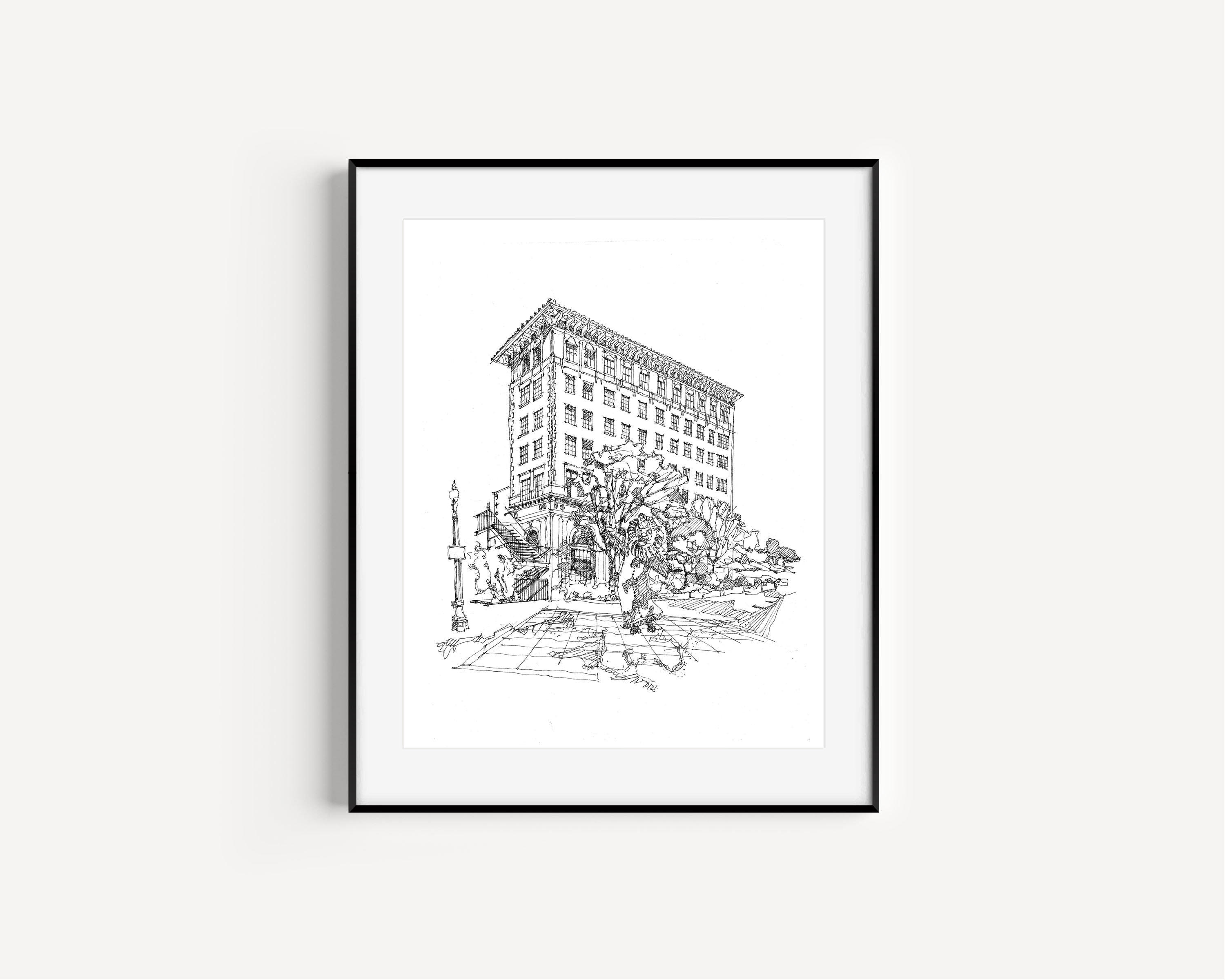 The Culver Hotel Pen And Ink Drawing Culver City Gifts - Etsy