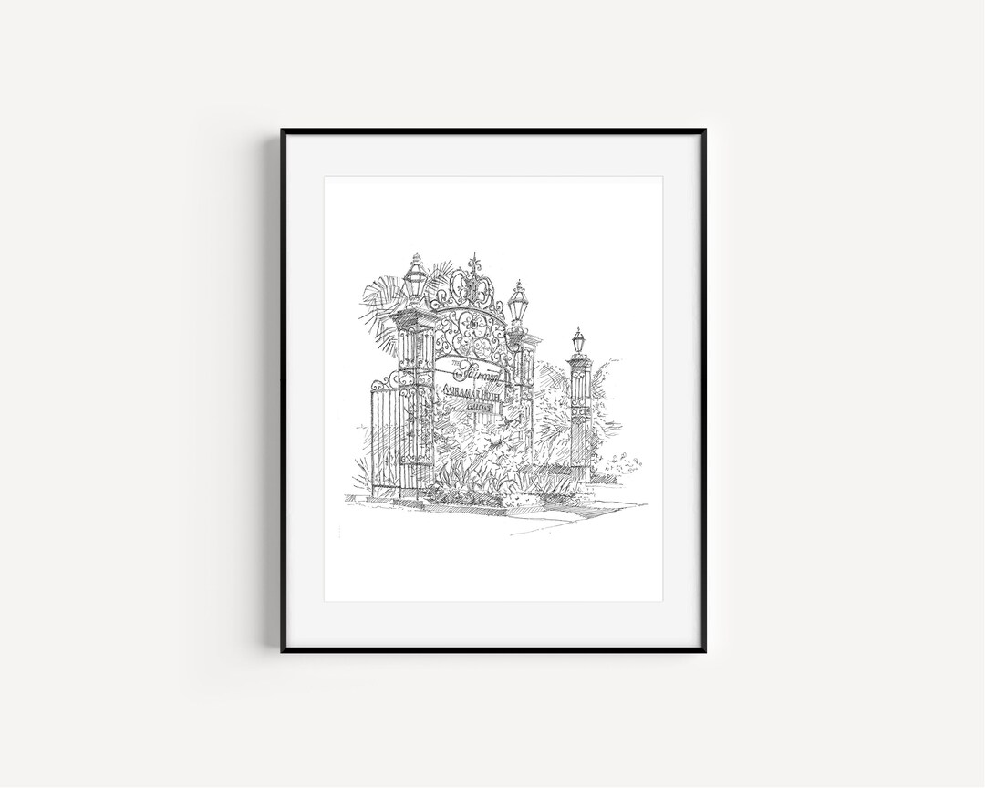 Fairmont Miramar Hotel Print, Santa Monica Pen and Ink Drawing - Etsy