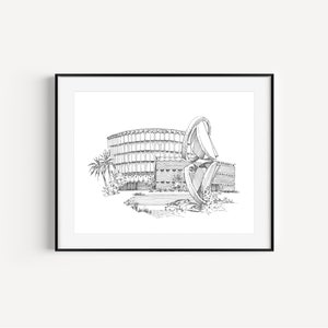 ASU Graduation Gift SALE, Arizona State University Music Building, ASU Sketches, Tempe Art Prints, Plein Air Pen and Ink Drawing