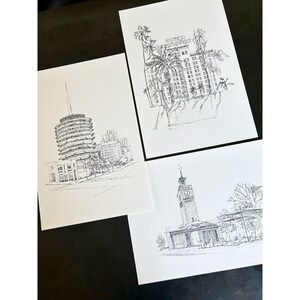 Farmers Market LA Print, Pen and Ink Drawing, Los Angeles Landmark - Etsy