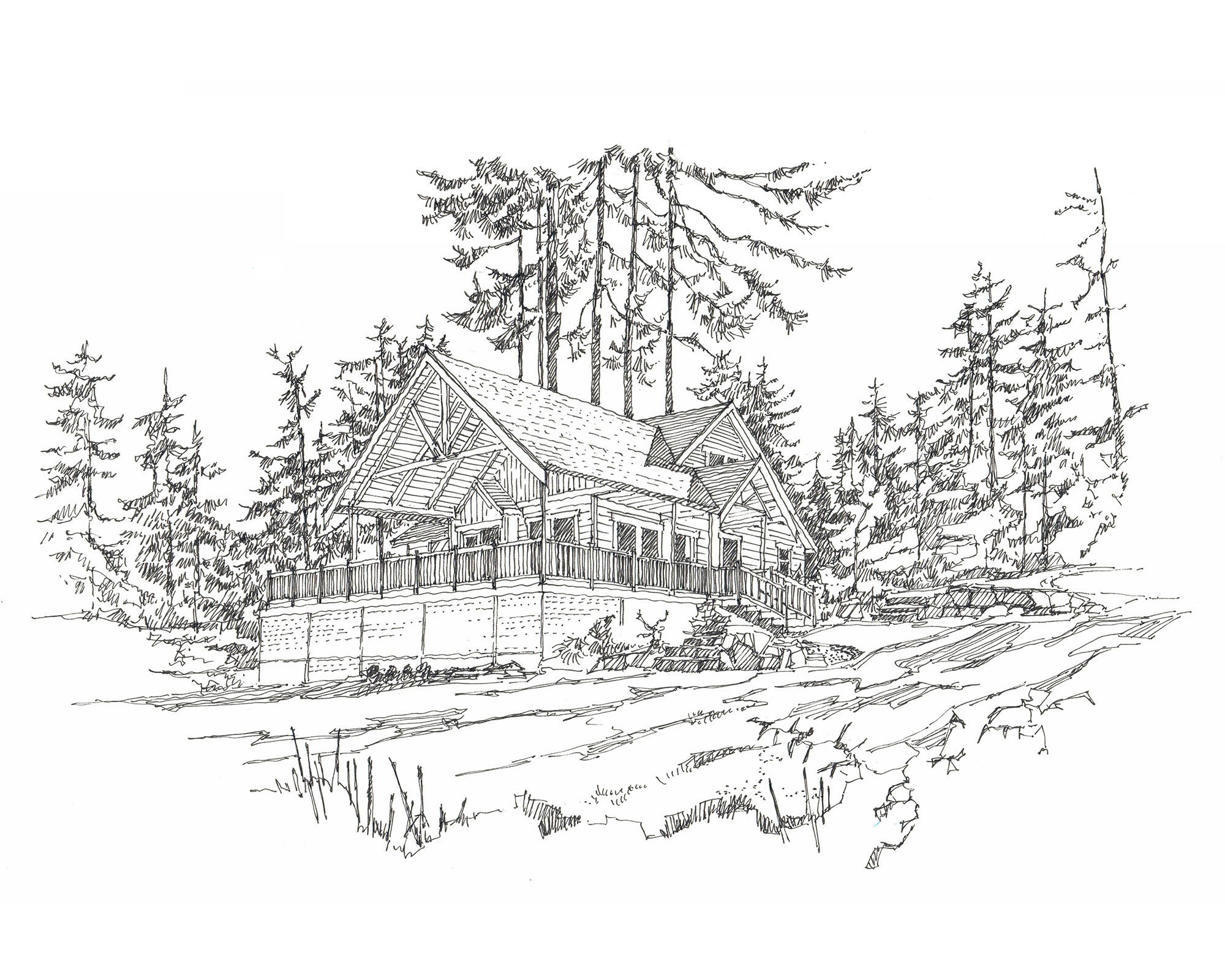 Custom Drawing from Photo black and white pen and ink | Etsy