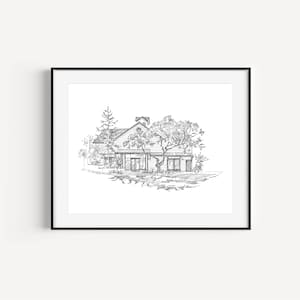 Sonoma Californië, locatieillustraties, wijnland, Californië Plein Air Art Prints, pen- en inkttekening