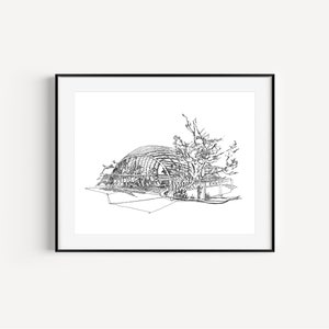 Tongva Park, Santa Monica, California Gifts, Los Angeles Drawings, Iconic LA, Park Sketches, Santa Monica Gifts