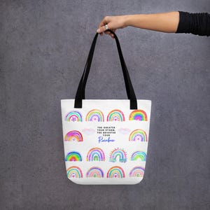 Regenbogen Tragetasche: 100% Polyester, 15 &quot;x 15&quot;
