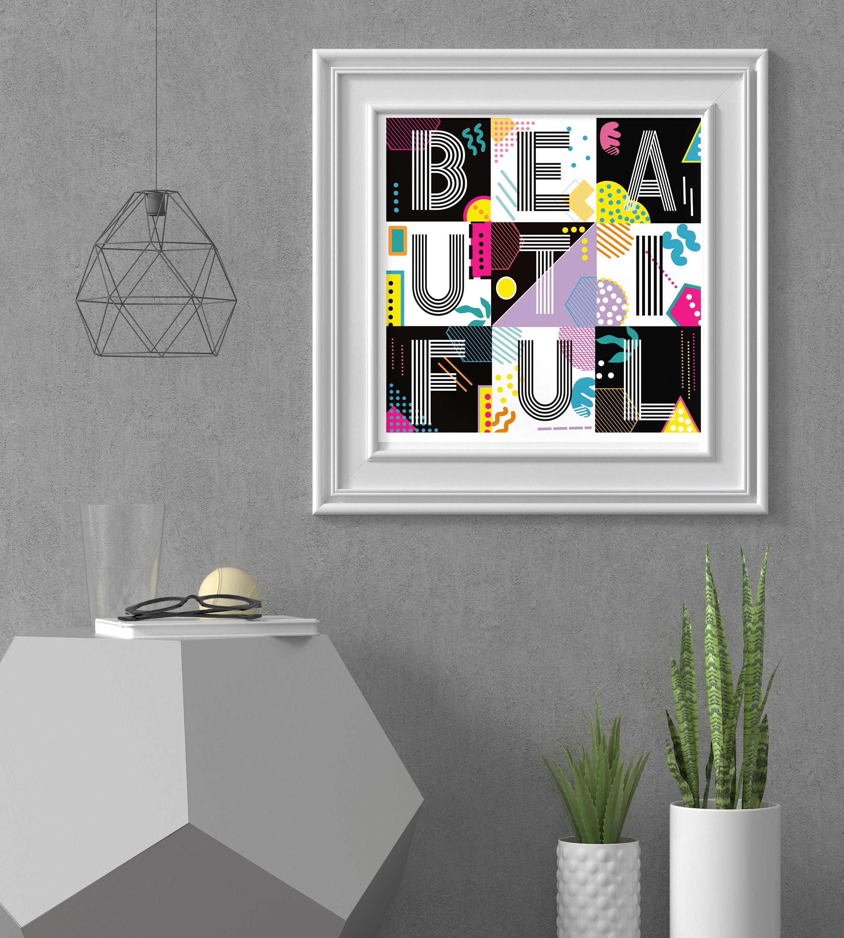 Typografie Wandkunst schöne Wandkunst Word Art Print Zitat | Etsy