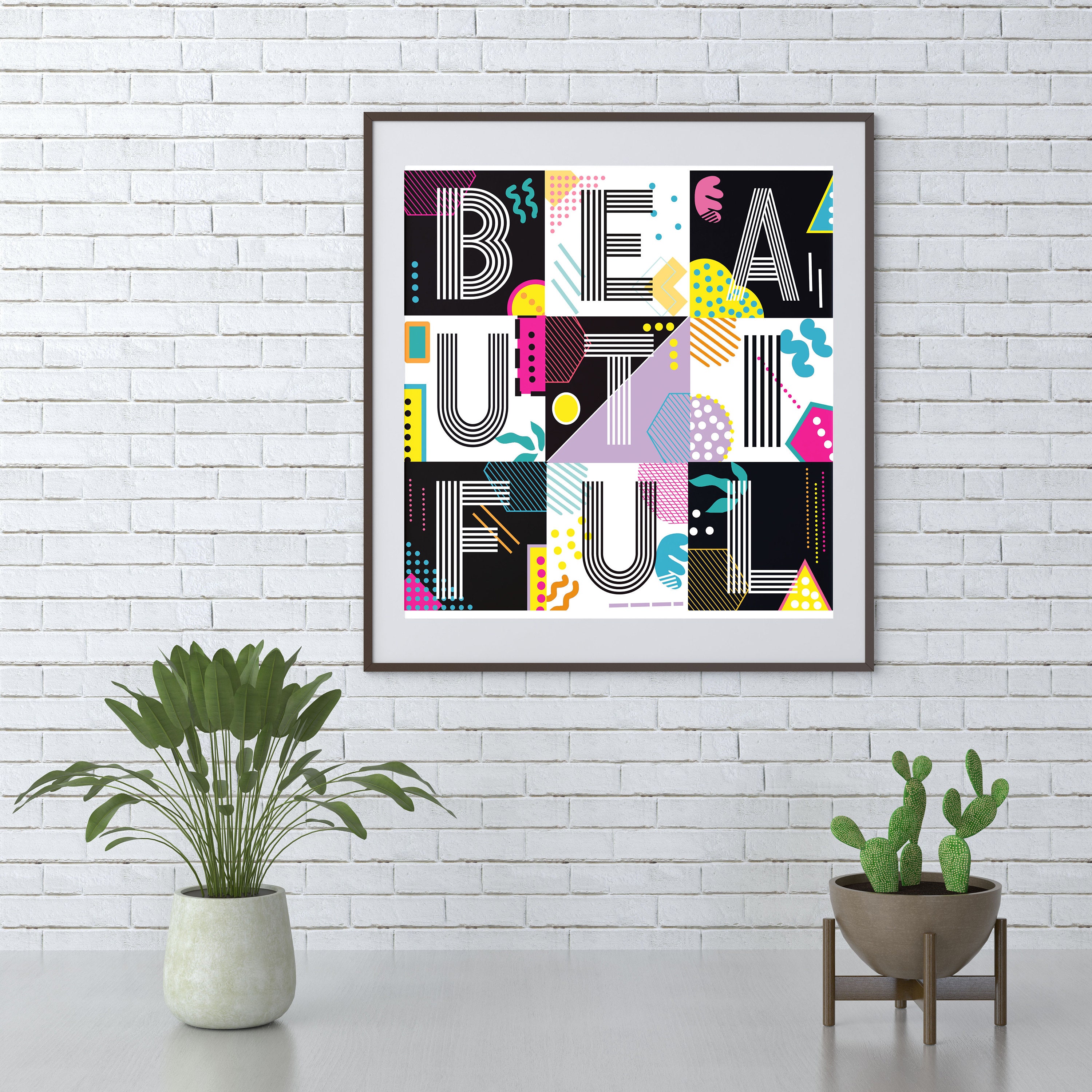 Typografie Wandkunst schöne Wandkunst Word Art Print Zitat | Etsy