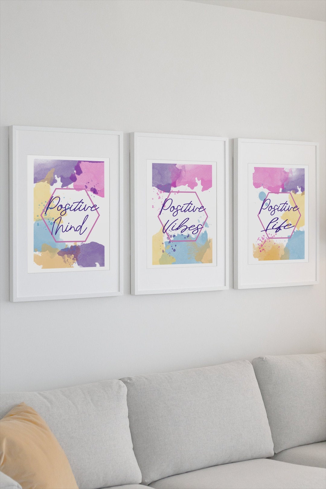 Motivational Art Prints, Set of 3 Art Prints, Motivational Typography ...