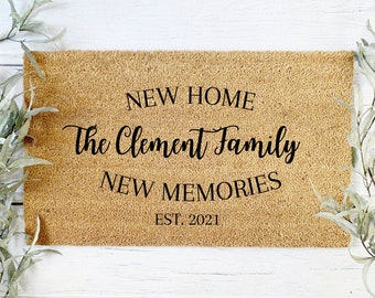 New Home Doormat | Custom Doormat | Personalized Doormat | Closing Gift | Welcome Doormat | Front Door Mat | Home Decor | Wedding Gift