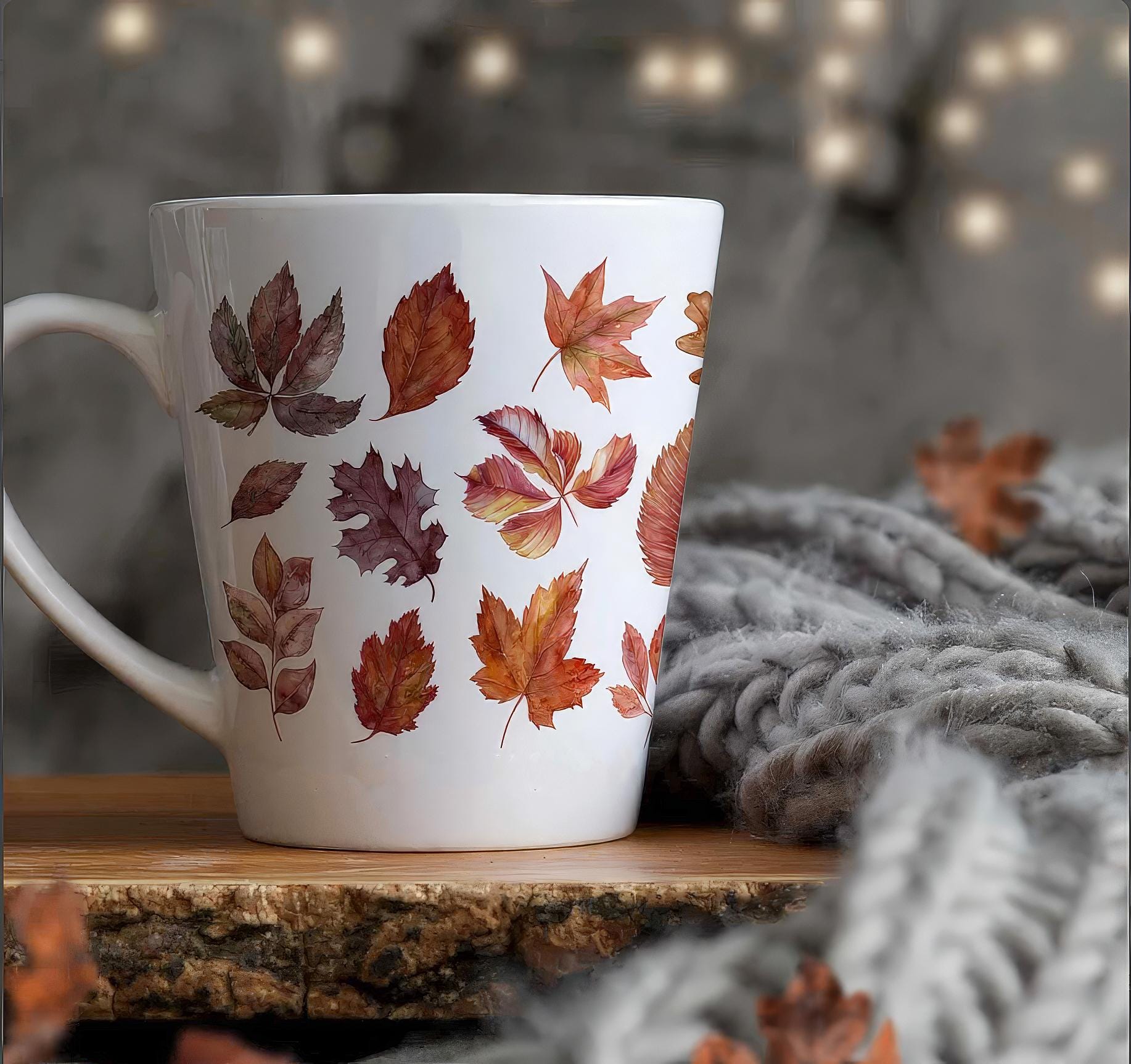 Autumn Leaves Mug: Fall Foliage Latte Mug - Etsy