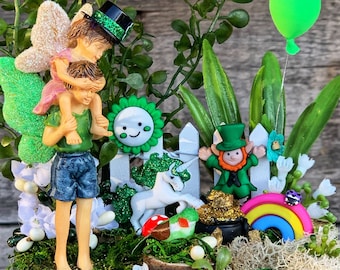 Fairy Garden, St. Patrick's Day, Miniature Fairy Garden, Complete Fairy Garden, St. Patrick's Day Decoration, St. Patrick's Day Gift