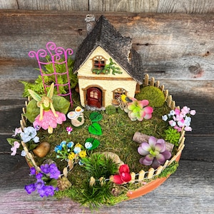 Outdoor Fairy Garden Accessories/Fairy Garden Cottage/Fairy Garden Supplies/Fairy Garden Tea/Miniature Fairy Garden/Fairy Garden Miniatures