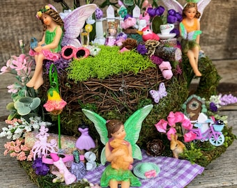 Fairy Garden - Miniature Fairy Garden, Mother's Day Gift for Mom, Complete Fairy Garden, Fairy Garden Decoration, Gift for Grandmother