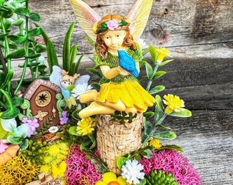 Miniature Fairy Garden: Handmade Faux Garden Decor