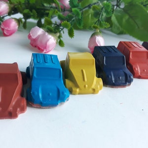 6 Car Crayons Party Favors Boys cars party Gifts for boys Vehicle crayons Kids birthday gift Racing birthday Unique kids gifts Cars Gift Set