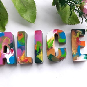 Set de regalo de crayones personalizados con nombre - Crayones reciclados y no tóxicos imagen 7