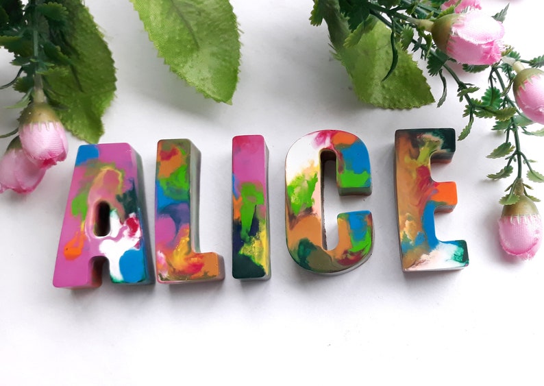Set de regalo de crayones personalizados con nombre - Crayones reciclados y no tóxicos imagen 7