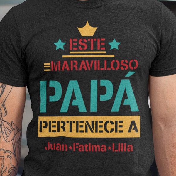 Este Papa maravilloso shirt, Personalized Dad Shirt, Regalos para Papa, Dia del Padre shirt, Latin dad shirt, Spanish Gift for Dad, Spanish