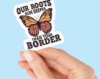 Social Justice Kiss-Cut Stickers, Protect Immigrants, Migration Rights, Human Rights, Activist Gift, Vinyl Decal