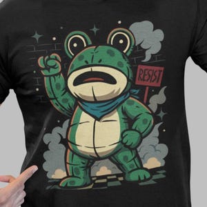 Portland Freedom Frog shirt, Resistance Tee, Protest Shirt, Pro Immigration shirt, Portland Frog Activist Tee Black