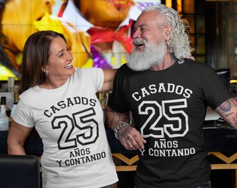 Camiseta Aniversario de Bodas Pareja de regalo Aniversario Regalo Aniversario Regalos en Espanol Regalo de Aniversario para Marido Camiseta De Pareja a juego Etsy Espana