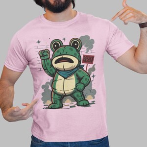 Portland Freedom Frog shirt, Resistance Tee, Protest Shirt, Pro Immigration shirt, Portland Frog Activist Tee Light Pink