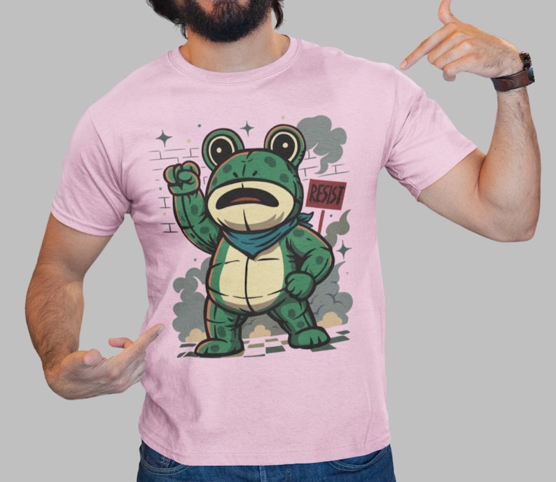 Portland Freedom Frog shirt, Resistance Tee, Protest Shirt, Pro Immigration shirt, Portland Frog Activist Tee Light Pink
