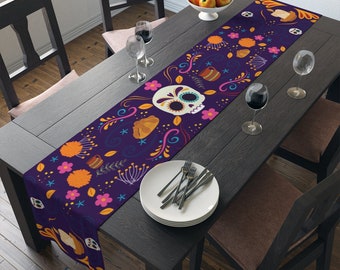 Dia de Muertos table runner, Catrina Table runner, Dia de Muertos gift, Dia de Muertos Home decor, Mexican table runner, Table Runner