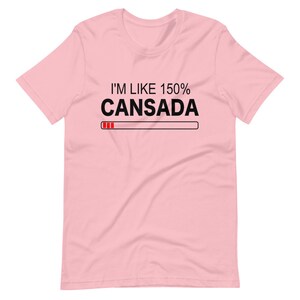 May include: Pink t-shirt with the text "I'm like 150% Cansada" and a progress bar that is almost full.