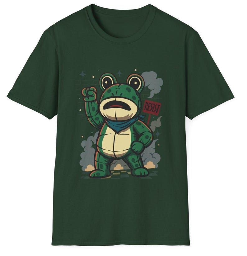 Portland Freedom Frog shirt, Resistance Tee, Protest Shirt, Pro Immigration shirt, Portland Frog Activist Tee Forest Green