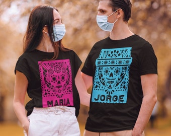 Dia de Muertos shirt, Mexican shirt, Day of the Death shirt, Regalos en Español, Sugar Skull shirt, Calaverita shirt, Papel Picado