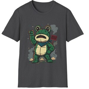 Portland Freedom Frog shirt, Resistance Tee, Protest Shirt, Pro Immigration shirt, Portland Frog Activist Tee Dark Heather Grey
