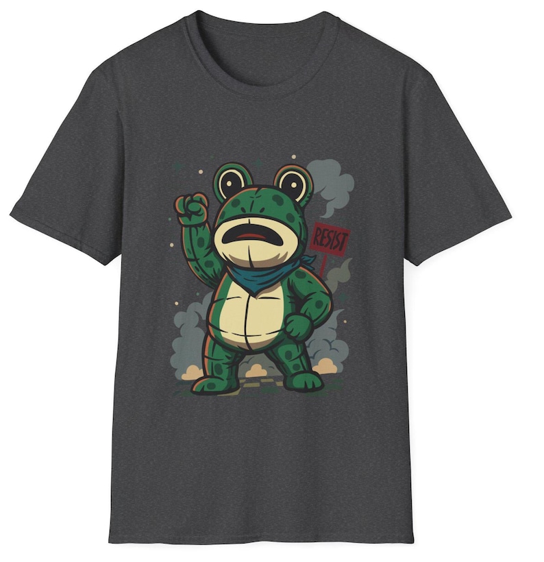 Portland Freedom Frog shirt, Resistance Tee, Protest Shirt, Pro Immigration shirt, Portland Frog Activist Tee Dark Heather Grey