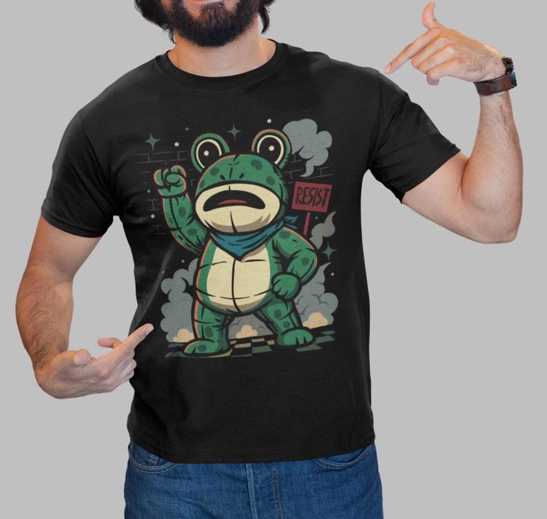 Portland Freedom Frog shirt, Resistance Tee, Protest Shirt, Pro Immigration shirt, Portland Frog Activist Tee Black
