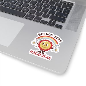 Buenos Dias Madafakas sticker, Spanish sticker, Latina sticker, Latina gift, Regalos en español, Funny Spanish, Mexican sticker, Retro gift afbeelding 6
