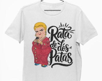 Koszulka Paquita la del Barrio: Rata de Dos Patas, zabawna hiszpańska koszulka