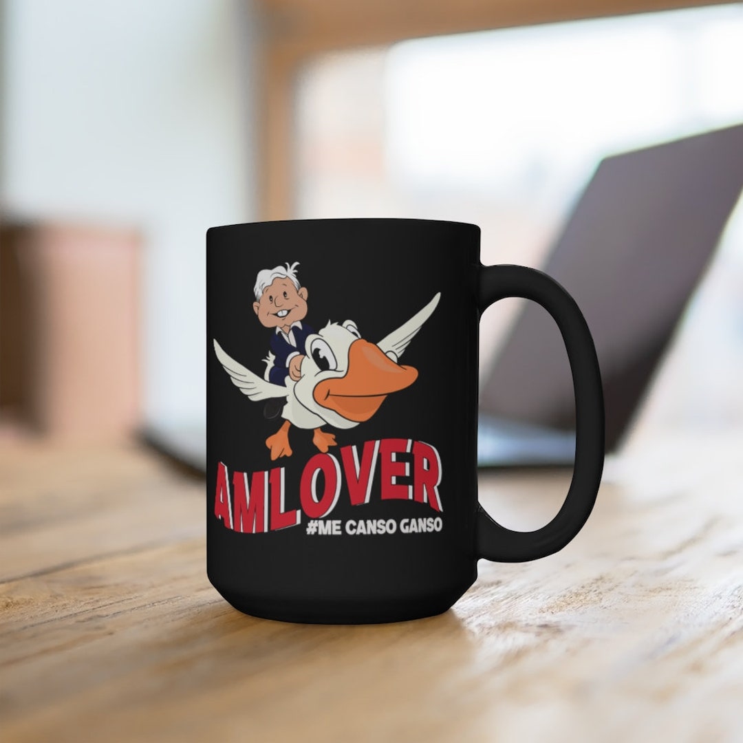MEXICANDOO AMLO 'Me Canso Ganso' Funny Cartoon Mug - 11 Oz Ceramic, Colorful Interior, Microwave & Dishwasher Safe - View #4