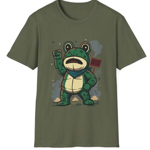 Portland Freedom Frog shirt, Resistance Tee, Protest Shirt, Pro Immigration shirt, Portland Frog Activist Tee Military Green