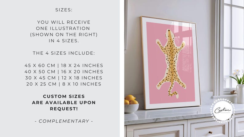 A hand-drawn art print elegantly displayed in a modern frame, showcasing its fine detail and soft, feminine aesthetic. The artwork adds a touch of sophistication and warmth to any interior space, making it perfect for home, studio, or office decor. Frame shown for styling inspiration; frame not included with purchase.
