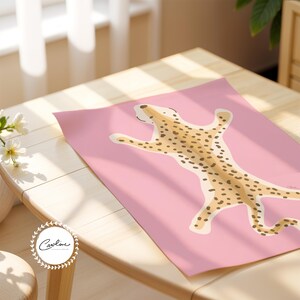 Hand-Drawn Leopard Wall Art Pink Cheetah Decor Instant Digital Download in JPEG Format image 19