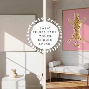 Hand-Drawn Leopard Wall Art Pink Cheetah Decor Instant Digital Download in JPEG Format image 2