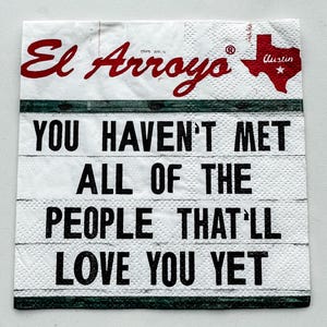 3 tovaglioli da cocktail El Arroyo Love Message per decoupage