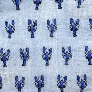3 Blue and White Lobster Napkins for Decoupage