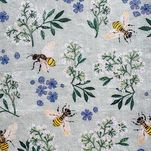 3 serviettes de table à motif floral printanier Bee pour le découpage