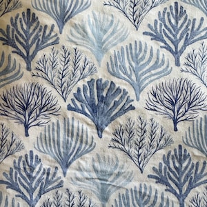 3 servilletas festoneadas de coral azul para decoupage