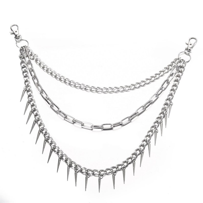 Layered Punk Chain on the Jeans Pants for Women Egirl Eboy Etsy