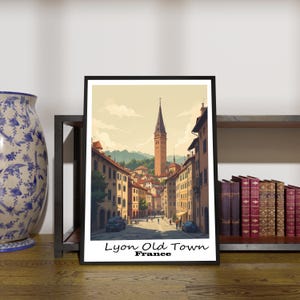 Lyon Old Town  Travel Print Wall Art, Lyon Old Town  City Print, Lyon  Travel Gift,  Lyon  City Poster, Digital Download, Travel Gift