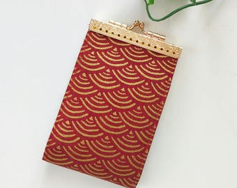 Minimalist Card Wallet, Card Holder - Japanese Gold-Plated Wave